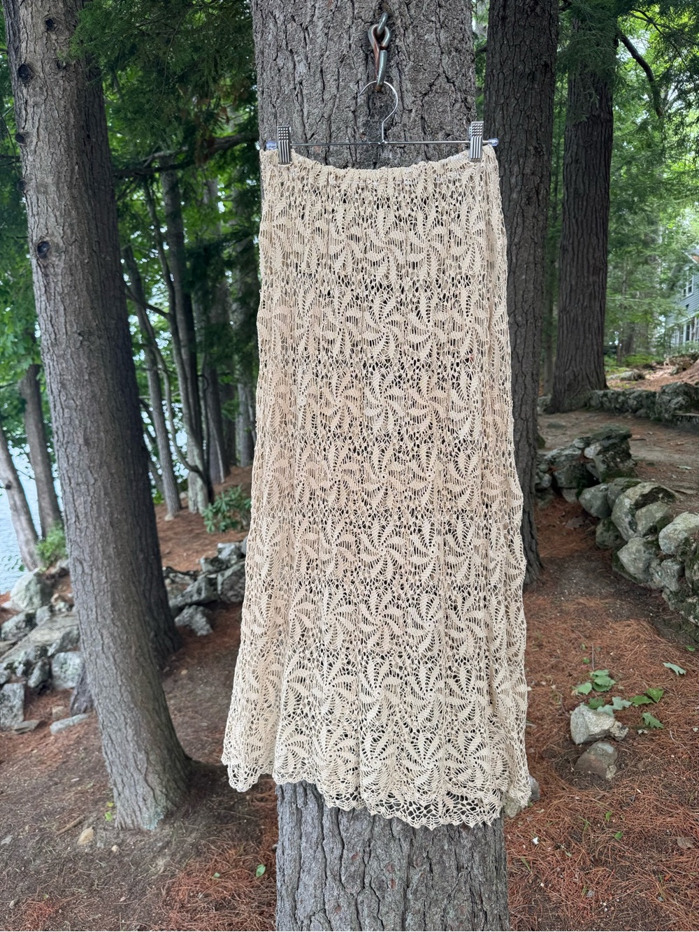 Antique Pinwheel Crochet Skirt S/M Never Worn - Picture 3 of 13
